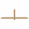 Ekena Millwork Eugene Smooth Timber Gable Bracket, Western Red Cedar, 72"W x 24"H x 3 1/2"D x 3 1/2"F, 8/12 Pitch GBW072X24X0404EUG00SWR - alternate 1